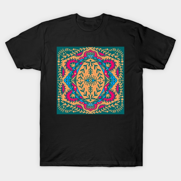 Indian summer mandala T-Shirt by Kamaloca